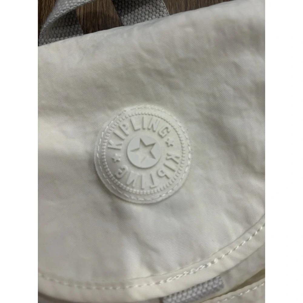 Kipling Small Cream Nylon Backpack